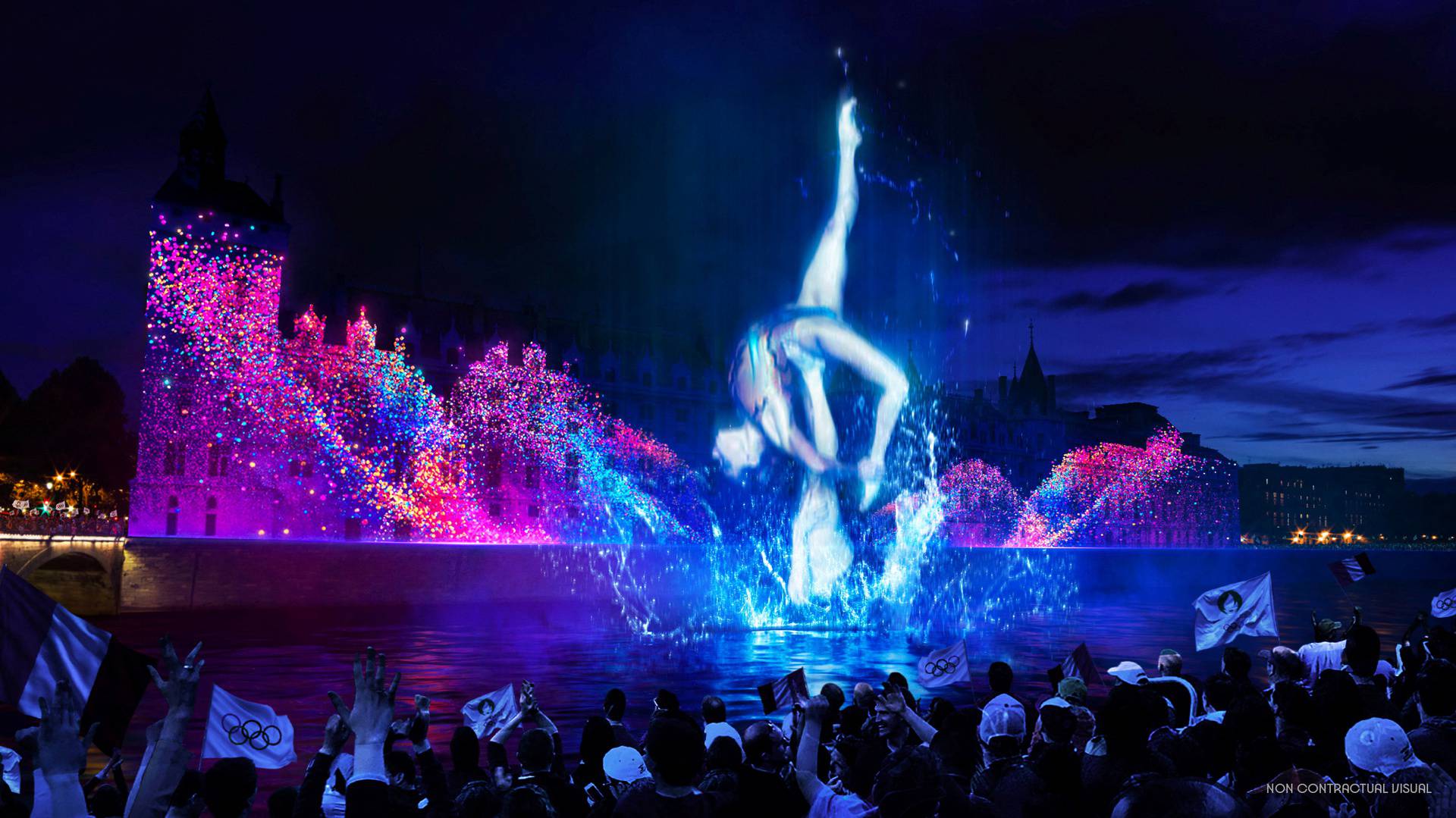 Visualisation of the 2024 Paris Olympic Games opening ceremony