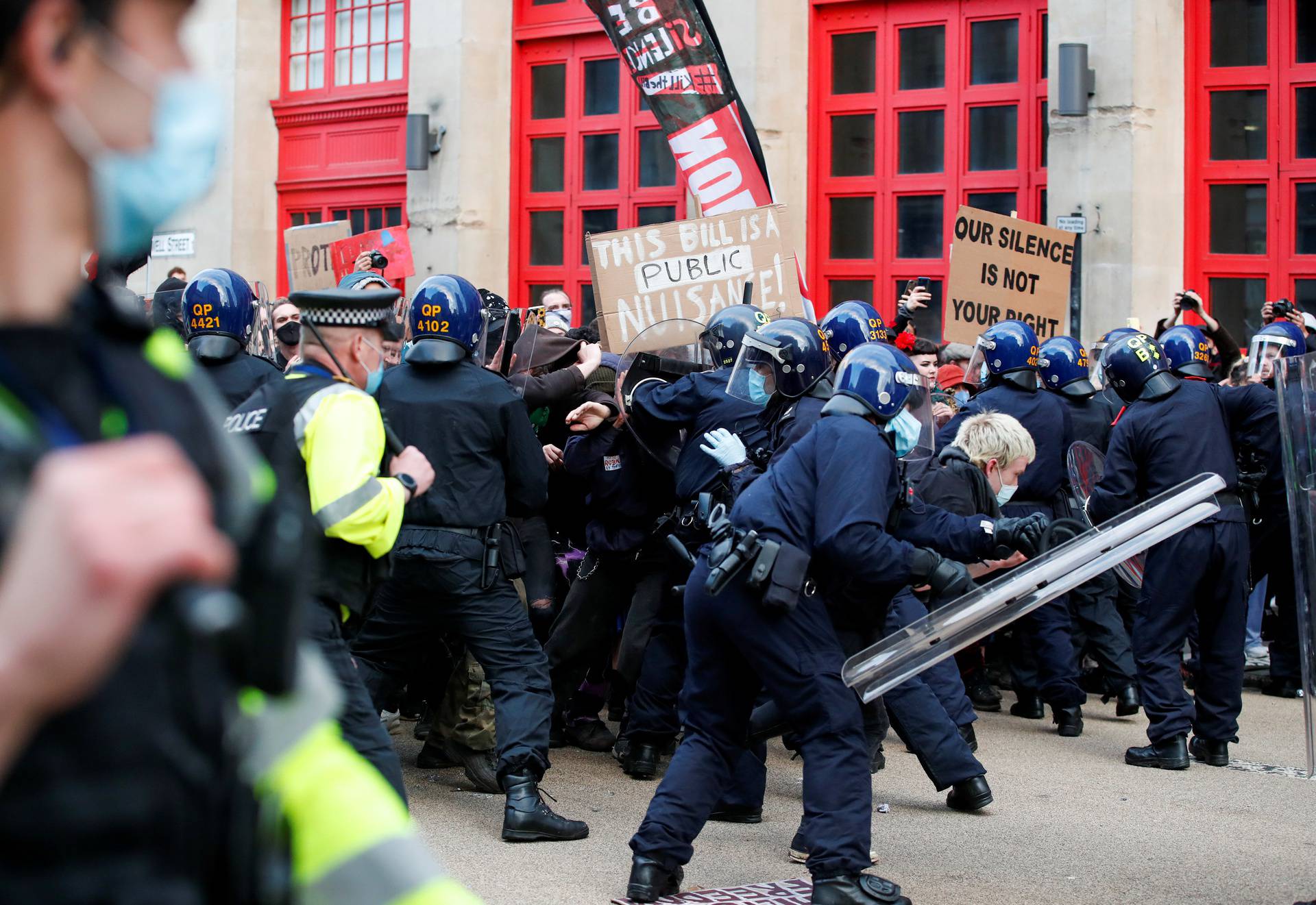 Protest against new proposed policing bill, in Bristol