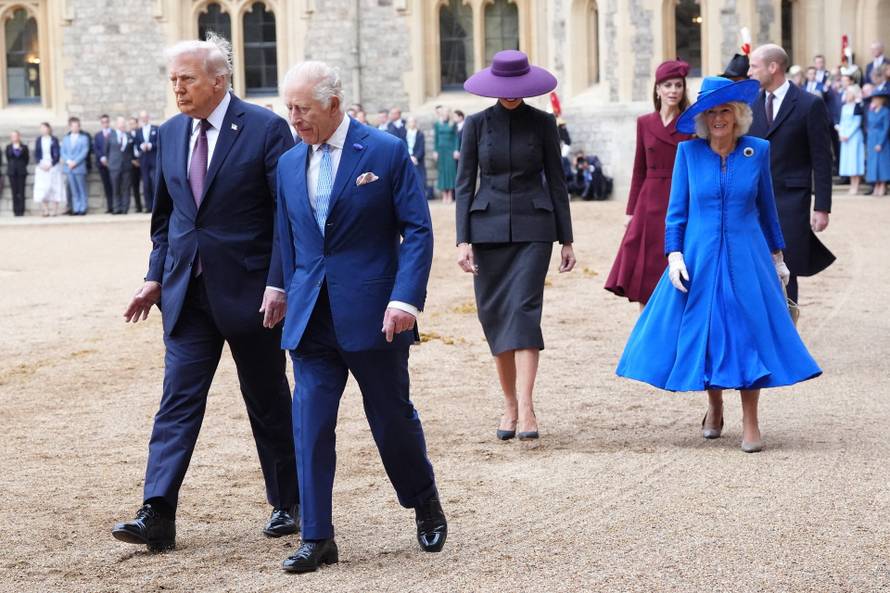 U.S. President Trump makes second state visit to Britain