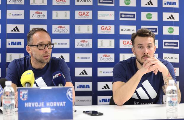 Zagreb: Hrvoje Horvat i Manuel &Scaron;trlek najavili utakmicu EHF Lige prvaka protiv danskog Aalborga
