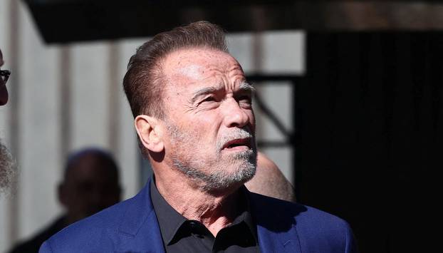 Arnold Schwarzenegger visits former Nazi German concentration camp Auschwitz-Birkenau, near Oswiecim
