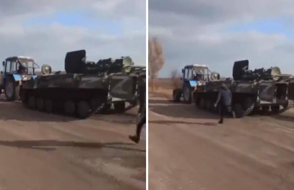Nevjerojatan video: Ukrajinski seljak maznuo ruski oklopnjak
