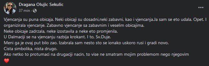 Nutricionistica Hajduka: 'Moja torta je bila simbolika. Izabrala sam nešto što se ionako ruši...'