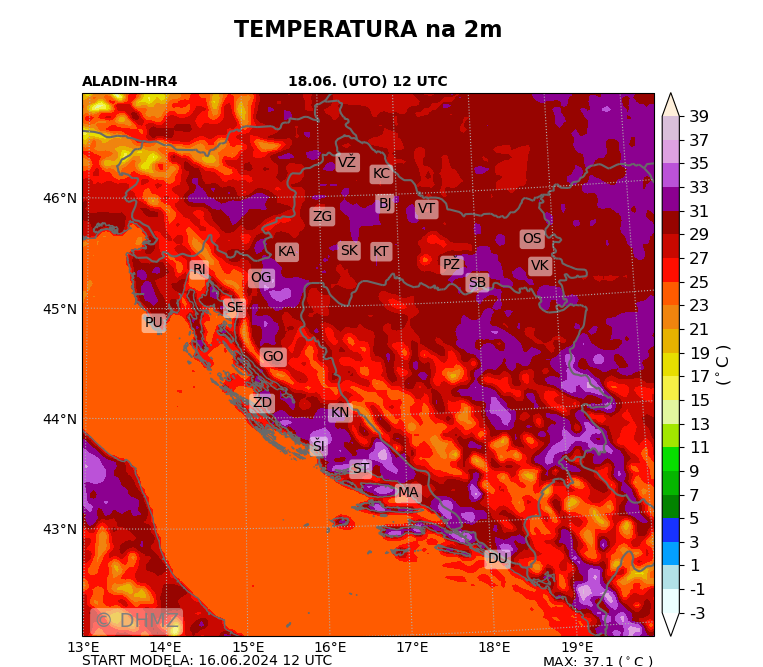 Zarobit će nas toplinska kupola! Ovaj tjedan  stiže toplinski val, temperature rastu i do 40°C!