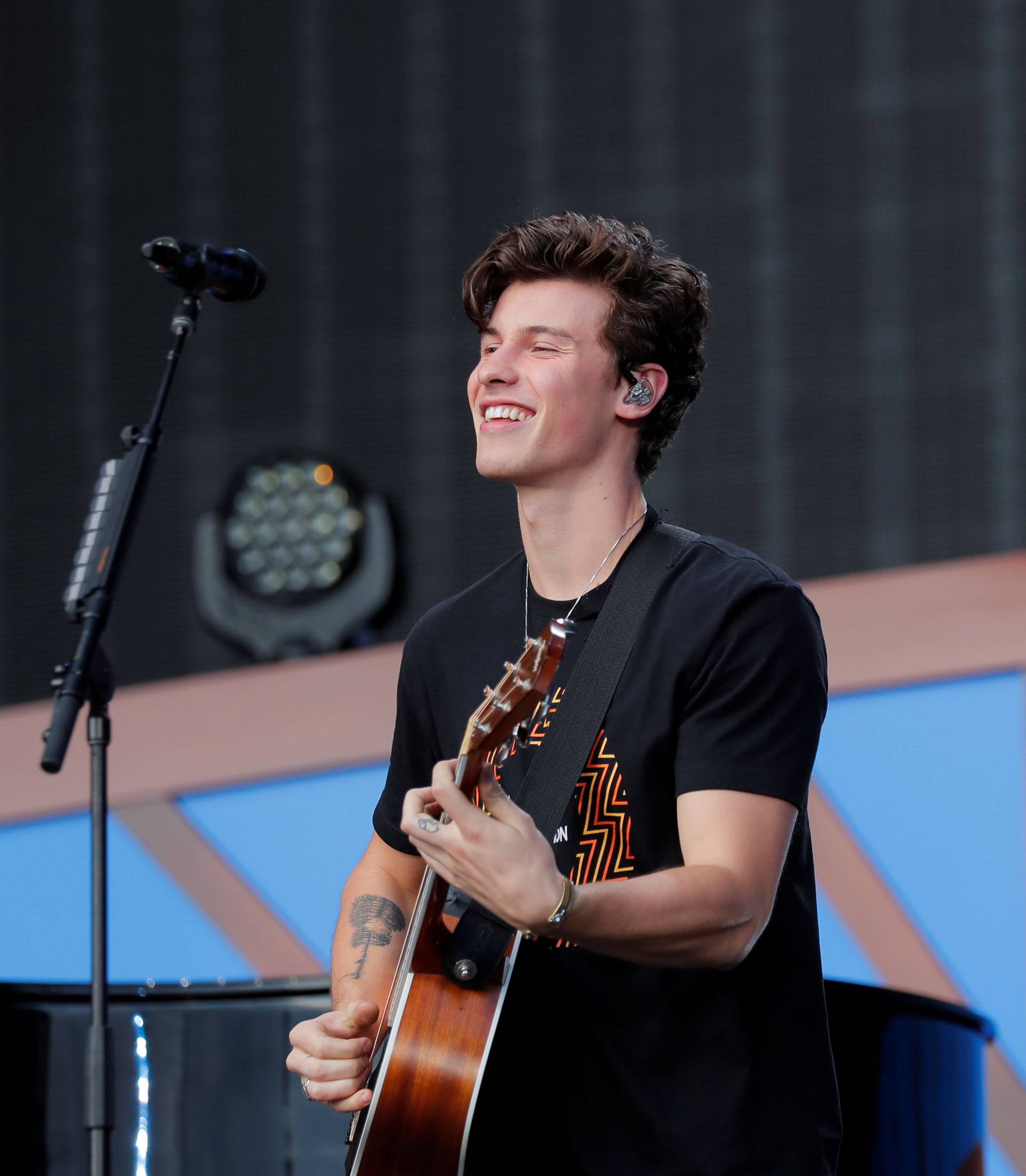 Shawn Mendes performs at the Global Citizen Festival concert in Central Park in New York