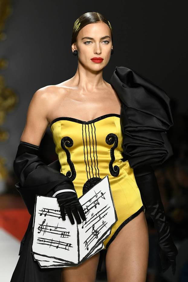 Irina Shayk at MOSCHINO SS20 Runway during Milan Fashion Week  - Milan, Italy 19/09/2019