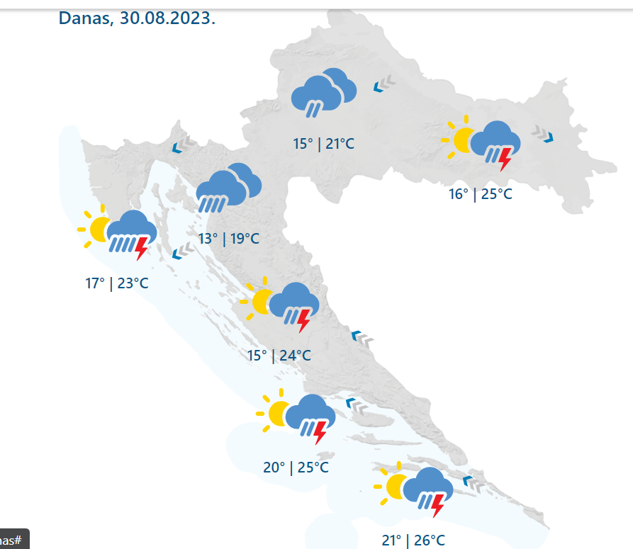 Prijeti nevrijeme s grmljavinom i kišom, upalili narančasti alarm za jednu regiju, budite oprezni!