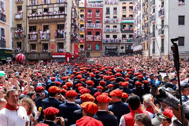 San Fermin festival (Chupinazo) in Pamplona