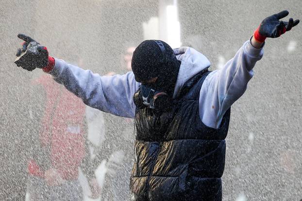 Anti-government protest by students in Tirana