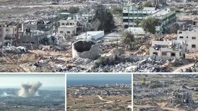 VIDEO Snimka dronom otkriva razmjere uništenja u Gazi: Cijela naselja sravnjena su za zemljom
