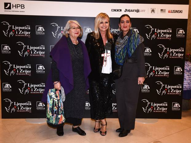 Zagreb: Poznati na premijeri mjuzikla "Ljepotica i zvijer"