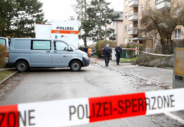 Swiss police work at crime scene in Winterthur