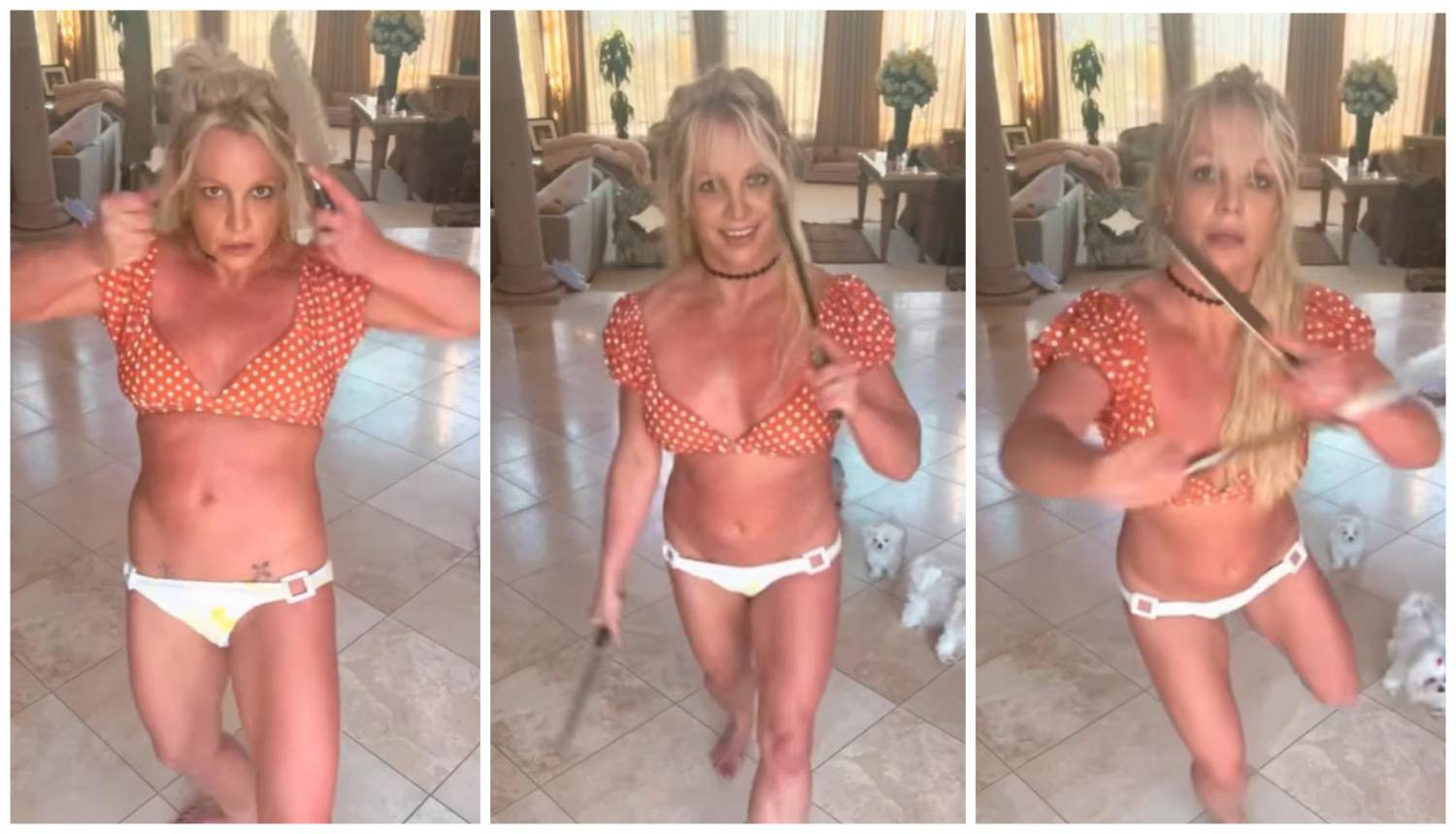 Britney Spears objavila bizarnu snimku. Plesala s noževima pa poručila: 'Samo se malo igram'