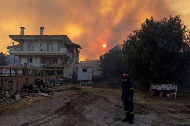 Wildfire in Kryoneri near Athens