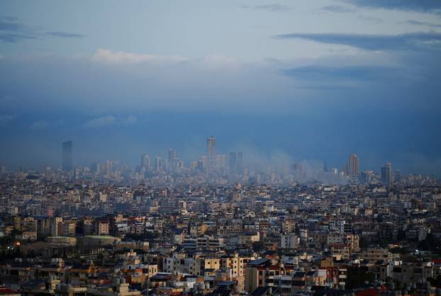 A view of Beirut's southern suburbs after a ceasefire between Israel and Hezbollah took effect