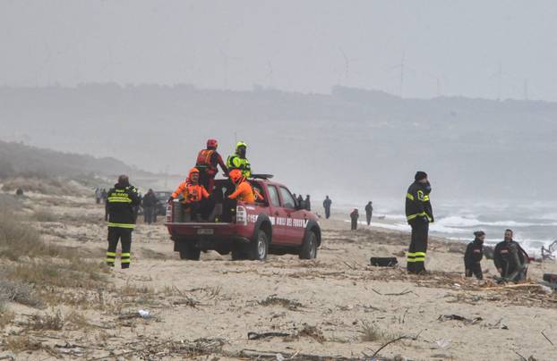 Bodies wash ashore in a suspected migrant shipwreck, in Cutro