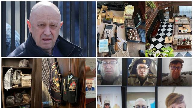 VIDEO Racija u vili Prigožina: Tu su perike, oružje, novac, fotke odrezanih glava i bizarni selfiji
