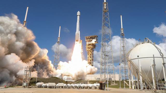 FILE PHOTO: A United Launch Alliance Atlas V rocket carrying two astronauts aboard Boeing's Starliner-1 Crew Flight Test (CFT) on Boeing's Starliner spacecraft, is launched, in Cape Canaveral, Florida