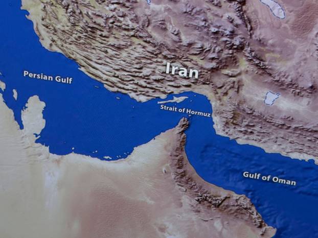 Iran, Strait Of Hormuz Map, Taichung, Taiwan - 02 Mar 2026