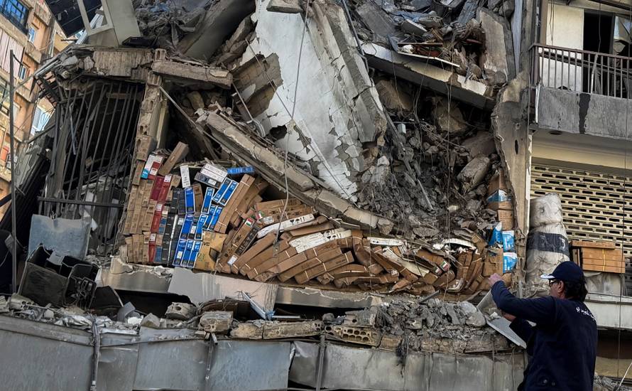Aftermath of strikes on Beirut's southern suburbs