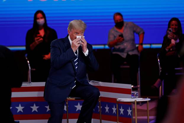 U.S. President Donald Trump takes part in a live one-hour NBC News town hall forum, in Miami