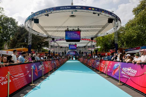 Eurovision Song Contest's 'Turquoise Carpet' event in Vienna