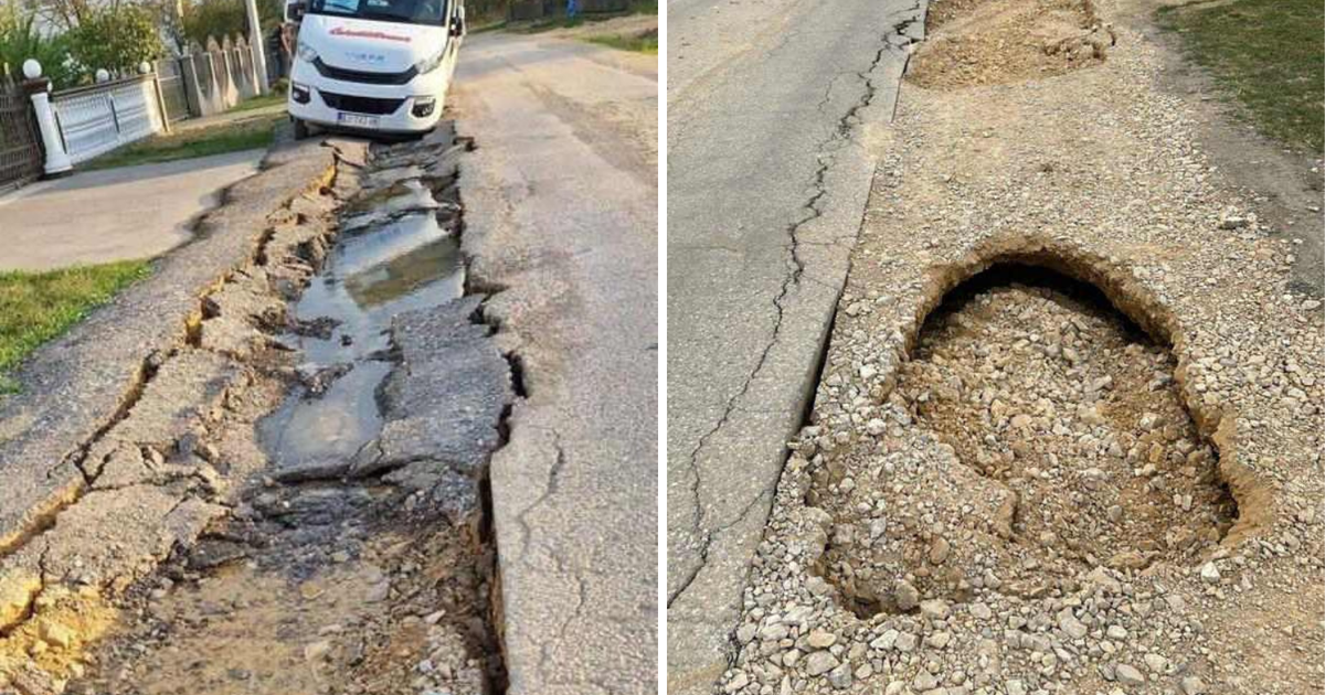 ‘Life-Threatening Street Collapse in Vrbovac: Stranded Bus and Annoyed Locals Cry Out, Fearing for Their Lives in Perilous Holes’