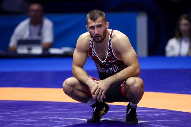 Zagreb: Svjetsko prvenstvo u hrvanju 2025., osmina finala, mu&scaron;karci 82kg, Karlo Kodric - Bekzat Orunkul Uulu