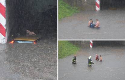Heroji spasili dvoje ljudi: 'Auto je bio potopljen, a nitko nije izlazio. Brzo smo skočili u vodu'
