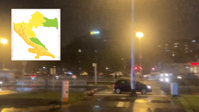 VIDEO U Zagrebu pada snijeg, sutra narančasti alarm za dio regija: 'Bit će kiše i susnježice'