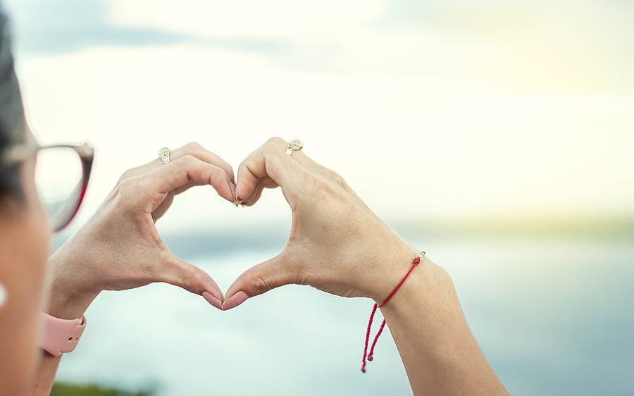 Hands Together In A Heart Shape, Woman's Hands Together In A Hea