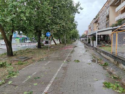 Zagreb: Posljedice nevremena u kvartu Središće