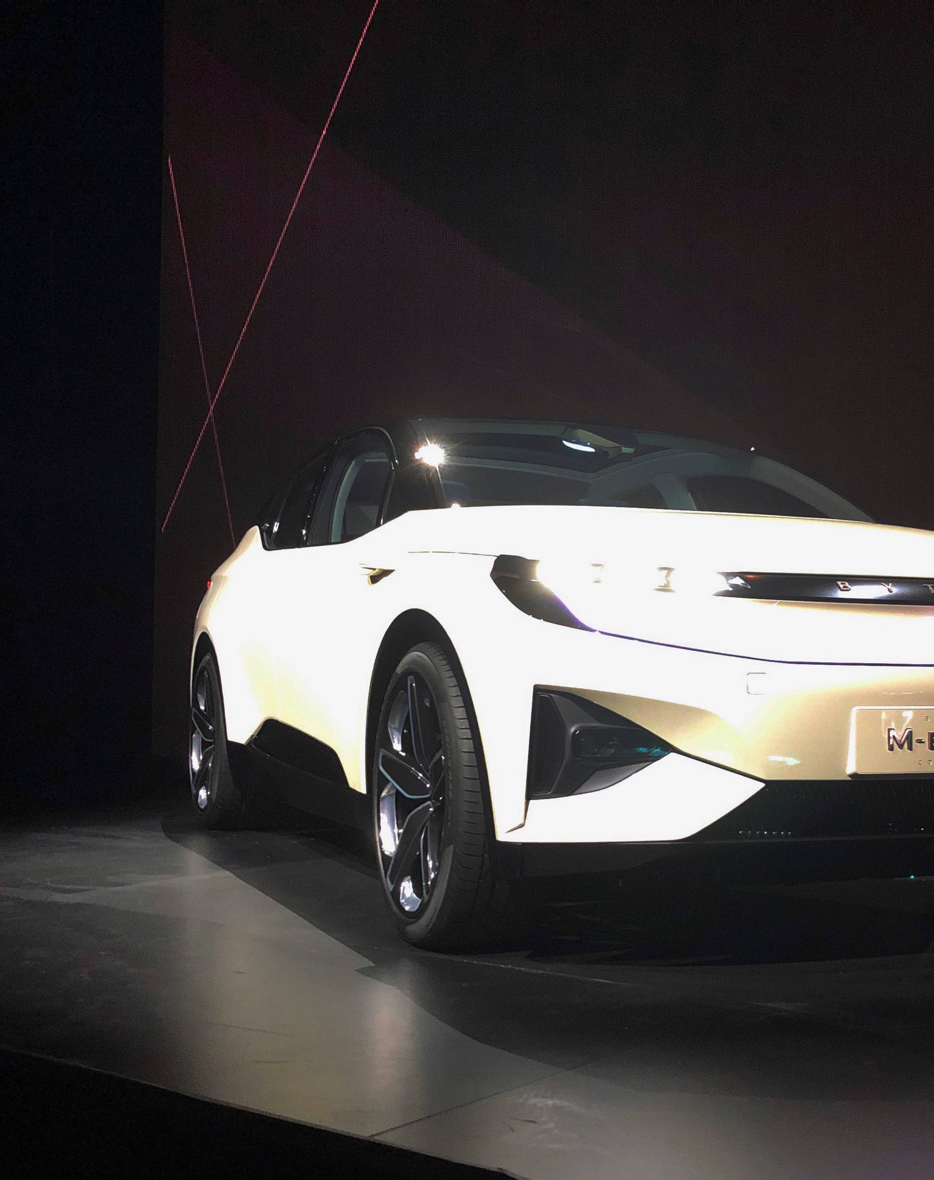 Byton's electric M-Byte vehicle is unveiled during the 2019 CES in Las Vegas