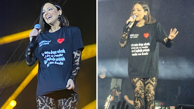 Ne prestaju darovi za Priju! Na četvrtom koncertu dobila majicu sa stihovima svoje hit pjesme