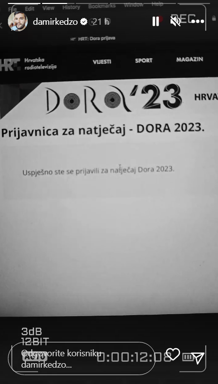 Damir Kedžo prijavio je pjesmu na Doru 2023.: 'Niste ju čuli, ali obećavam da je pjesma dobra'