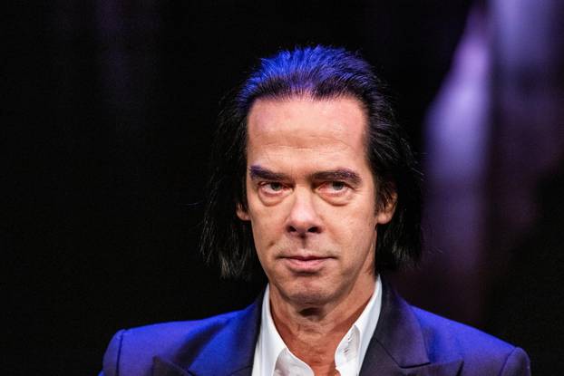 Australian artist Nick Cave attends a news conference to promote his exhibition 