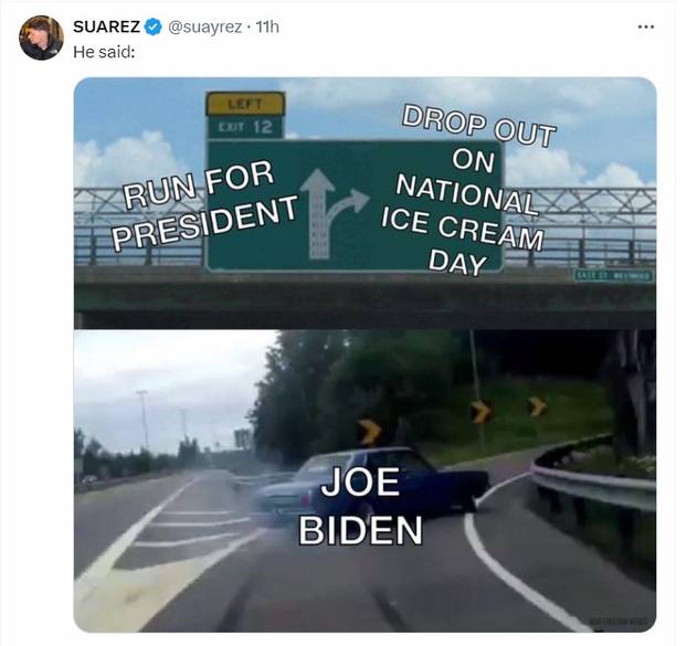 FOTO Tviteraši se rugaju Joeu Bidenu nakon što se povukao: Sad ima vremena lizati sladoled