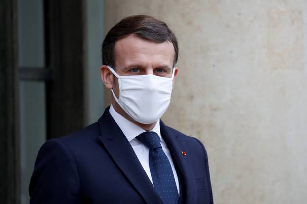 FILE PHOTO: French President Emmanuel Macron at the Elysee Palace in Paris