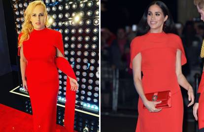 Rebel Wilson i Meghan Markle u istoj  haljini - glumica pokazala isklesanu liniju s 30 kg manje