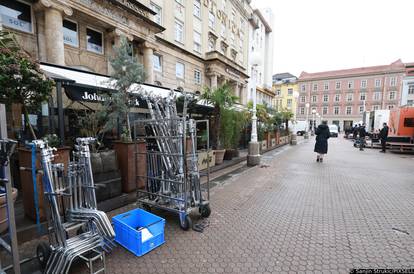 Zagreb: Na Trgu bana Jelačića traju pripreme za snimanje filma Canary Black 