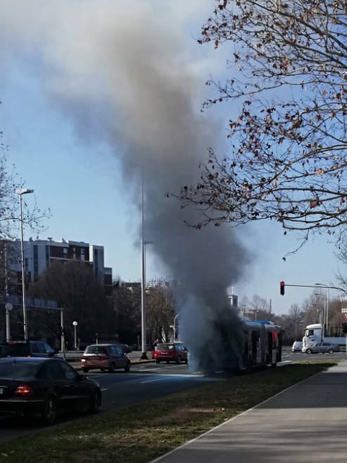 'Osjetili smo da smrdi dim pa vidjeli autobus u plamenu'