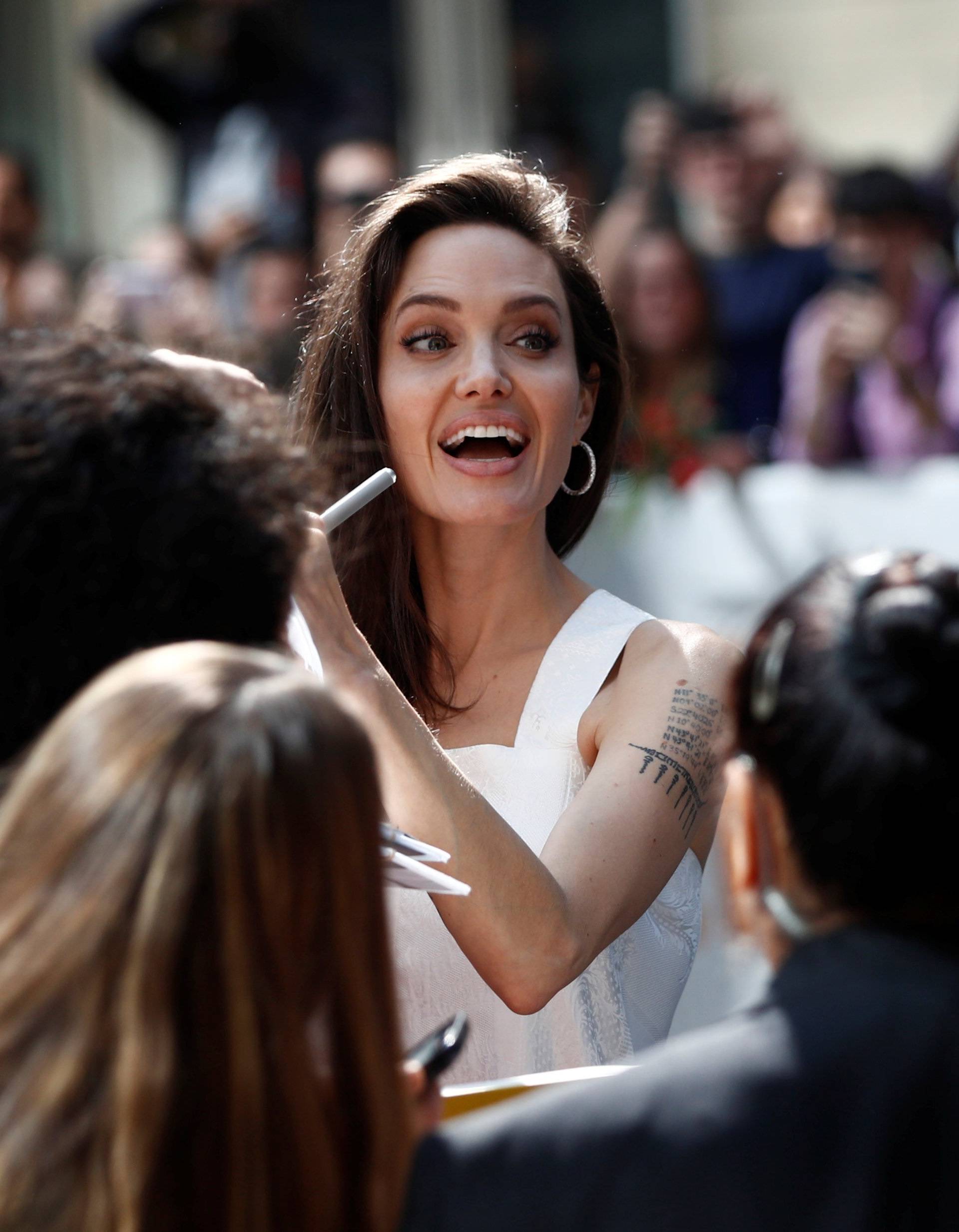 Jolie arrives on the red carpet for the film "The Breadwinner" during the Toronto International Film Festival in Toronto