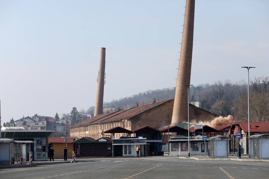 Srušeni dimnjaci Ciglane Črnomerec