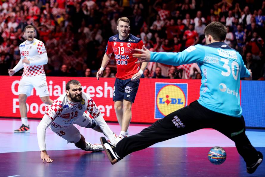 Norveška i Hrvatska u utakmici polufinala Europskog prvenstva u rukometu