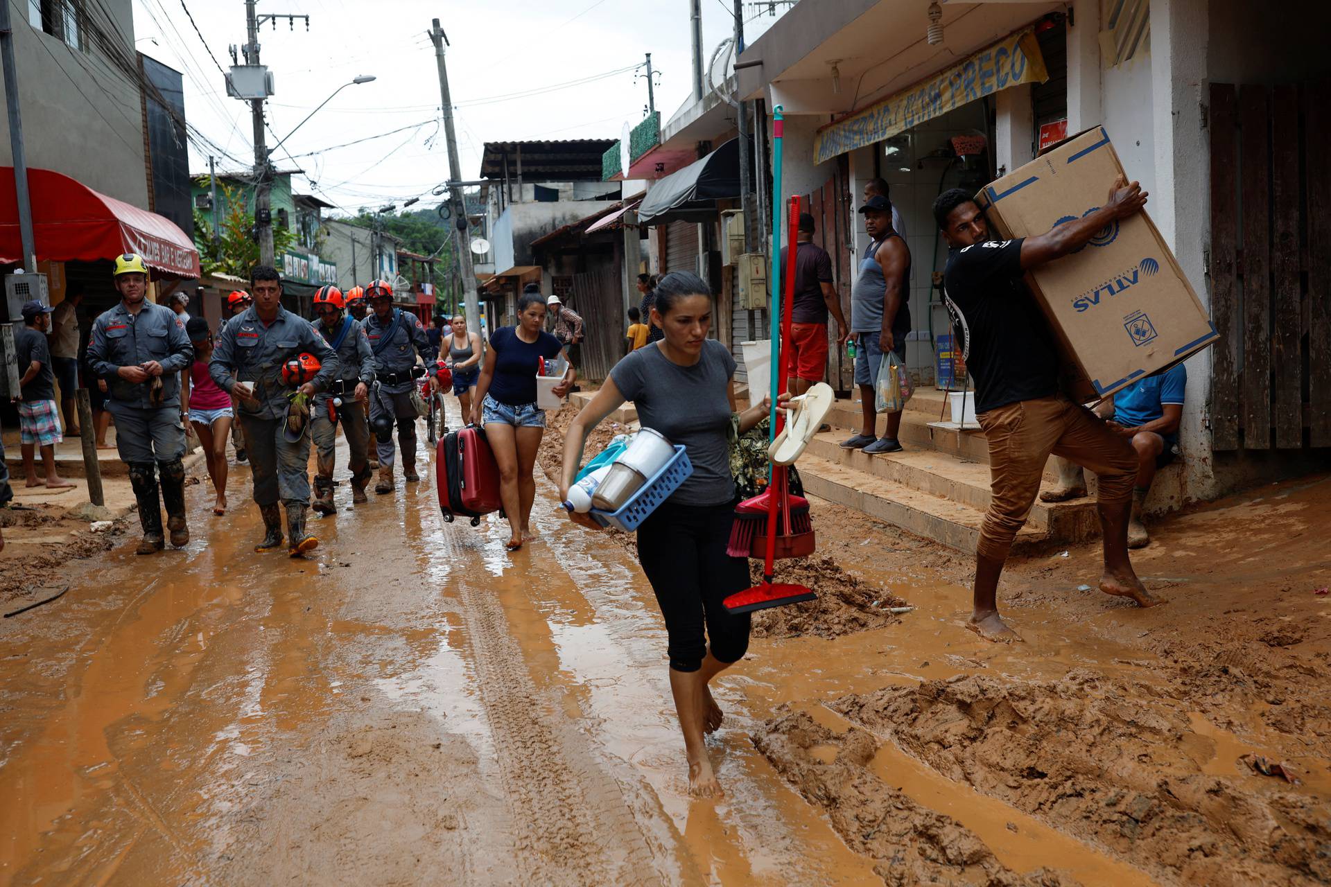 Aftermath of the severe rainfall that caused landslides in Sao Sebastiao