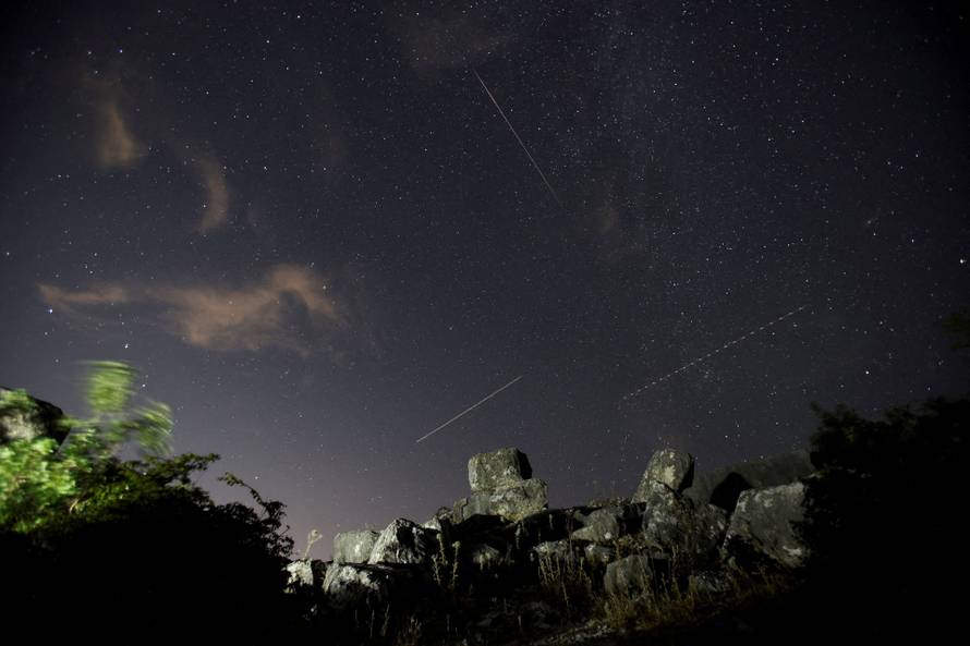 Perseid meteor shower over the Balkans