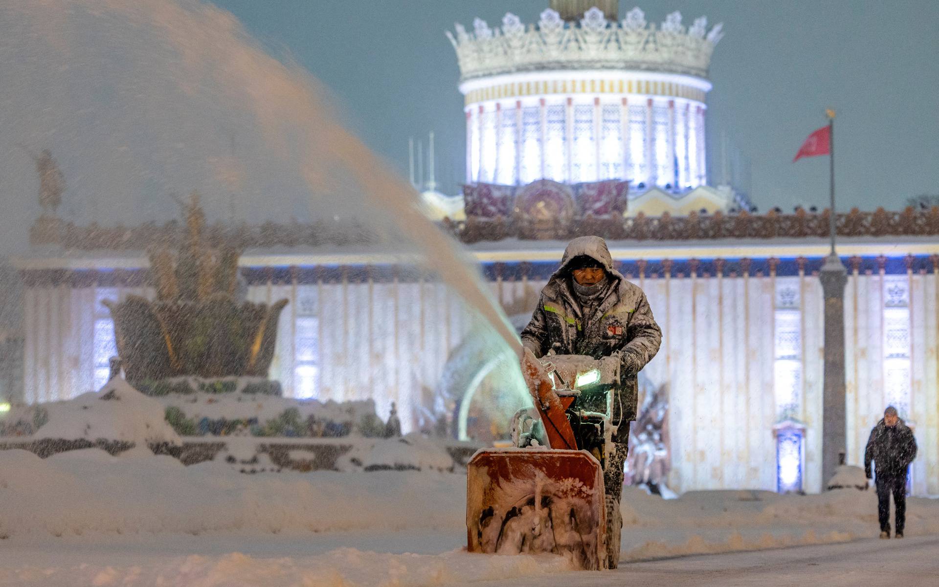 Heavy snowfall in Moscow