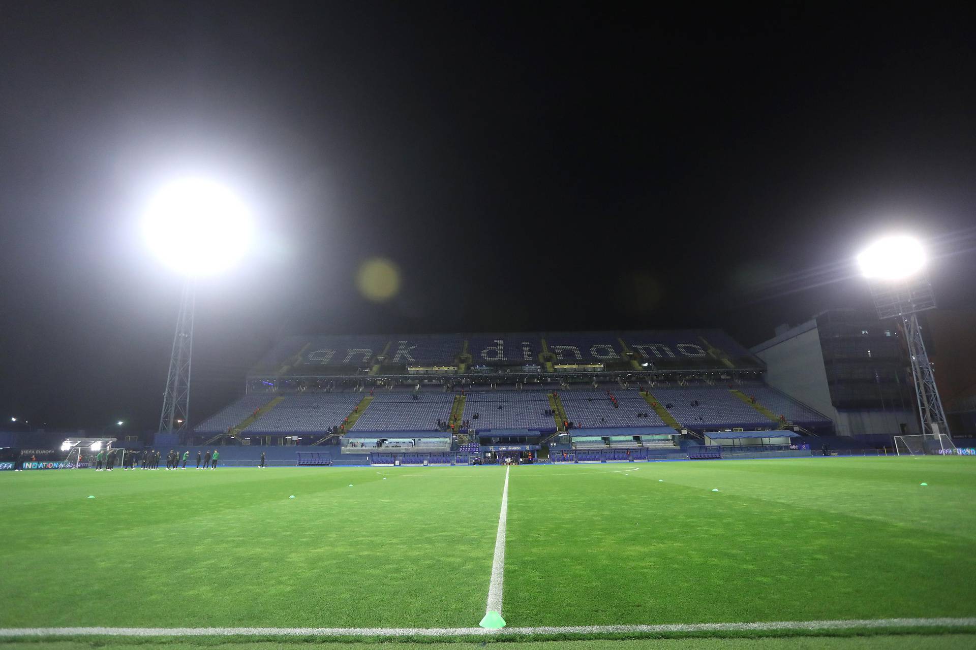 Zagreb: Stadion u Maksimiru prije utakmice GNK Dinamo - Rapid 