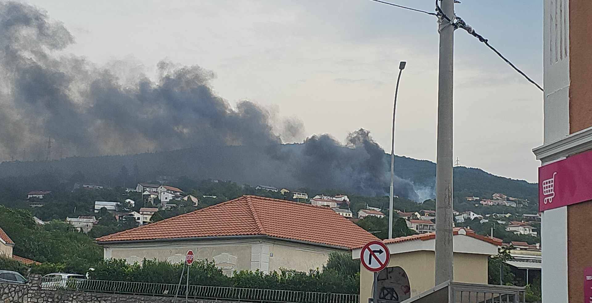 FOTO Satima se borili s požarom na Hreljinu: 56 vatrogasaca s 21 vozilo ugasilo veliku buktinju
