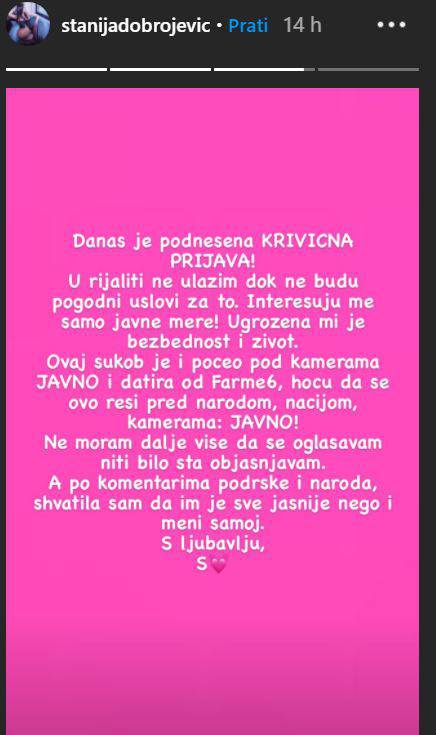 Starleta nakon prijetnji smrću: Ugrožena mi je sigurnost i život, obraćam se državi da reagira!